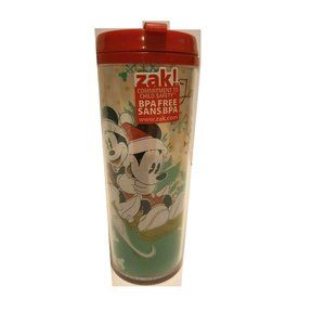 7oz Mickey & Minnie Mouse Christmas Travel Tumbler ZAK Kids Double Wall & Lid